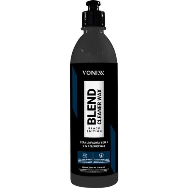 Cera Limpadora 3 em 1 500ML - Blend Cleaner Wax Black - Vonixx 
