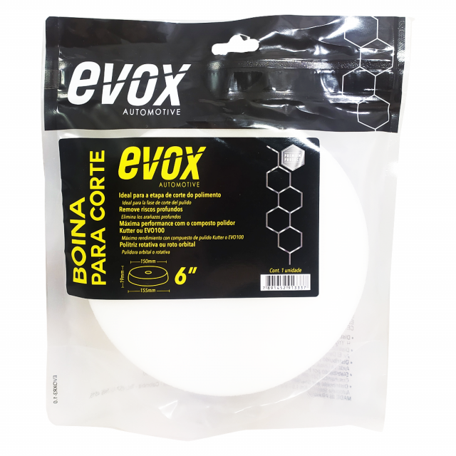 Boina de Espuma para Corte Branca 6" - Evox