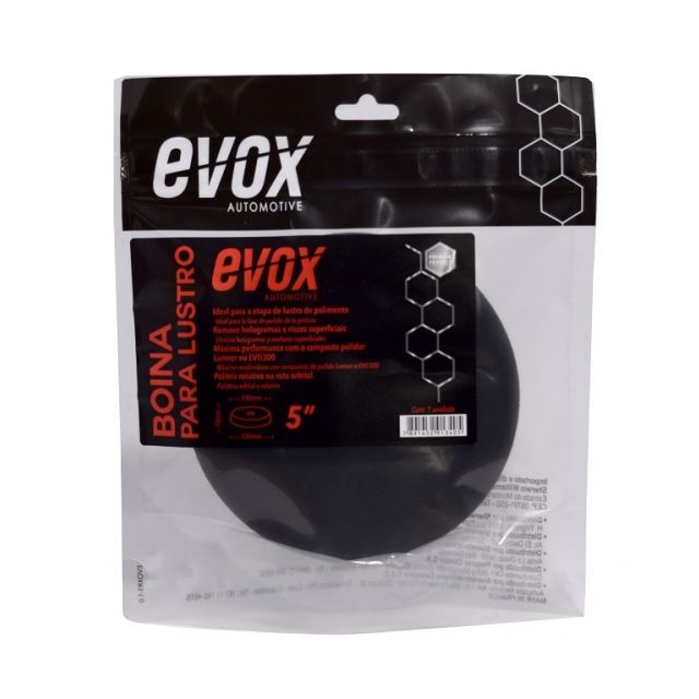 Boina de Espuma Para Lustro Preta 5" - Evox