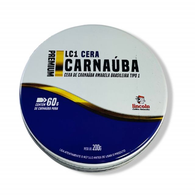 Cera De Carnaúba Premium LC1 200g com Aplicador - Lincoln