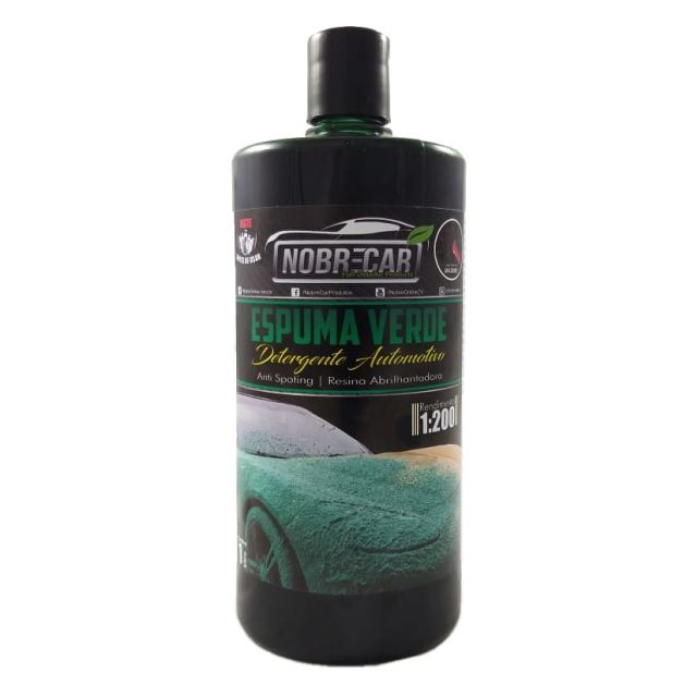 Shampoo Automotivo Concentrado 1 Litro - Espuma Verde - Nobrecar