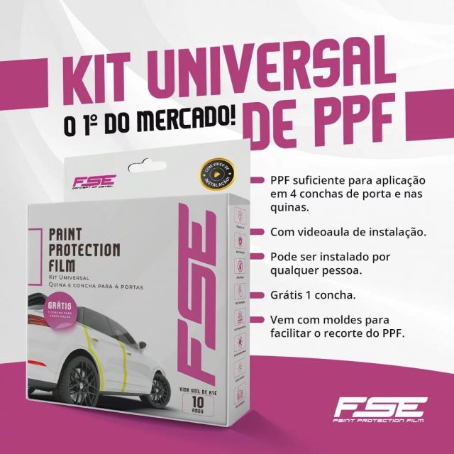Kit Universal Quina e Concha - PPF Clear - Fse
