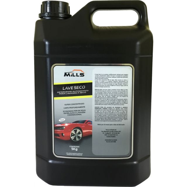Shampoo Detergente Automotivo Lave Seco 5 Litros - Mills