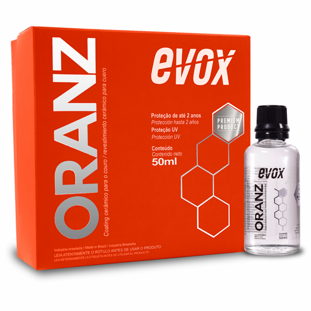 Vitrificador para Couro 50ml - Oranz - Evox